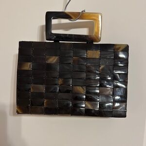 Vintage horn tile handbag